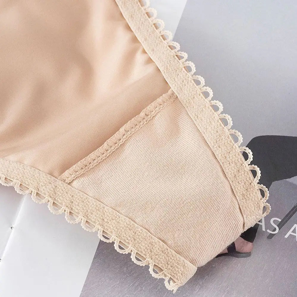 Sweet Thin Belt Bow Underwear For Women Girl Sport Panties Thong Low Waist Seamless Soft Satin Briefs Female Lingerie Viralgem Store