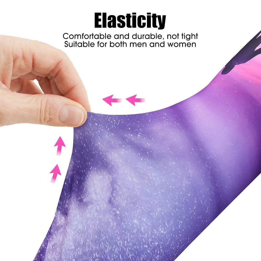 3D Designer Cooling Arm Sleeves And Mask Men Summer Ice Silk Sunscreen Oversleeve Mask Outdoor Cycling Runnig Anti-UV Arm Covers