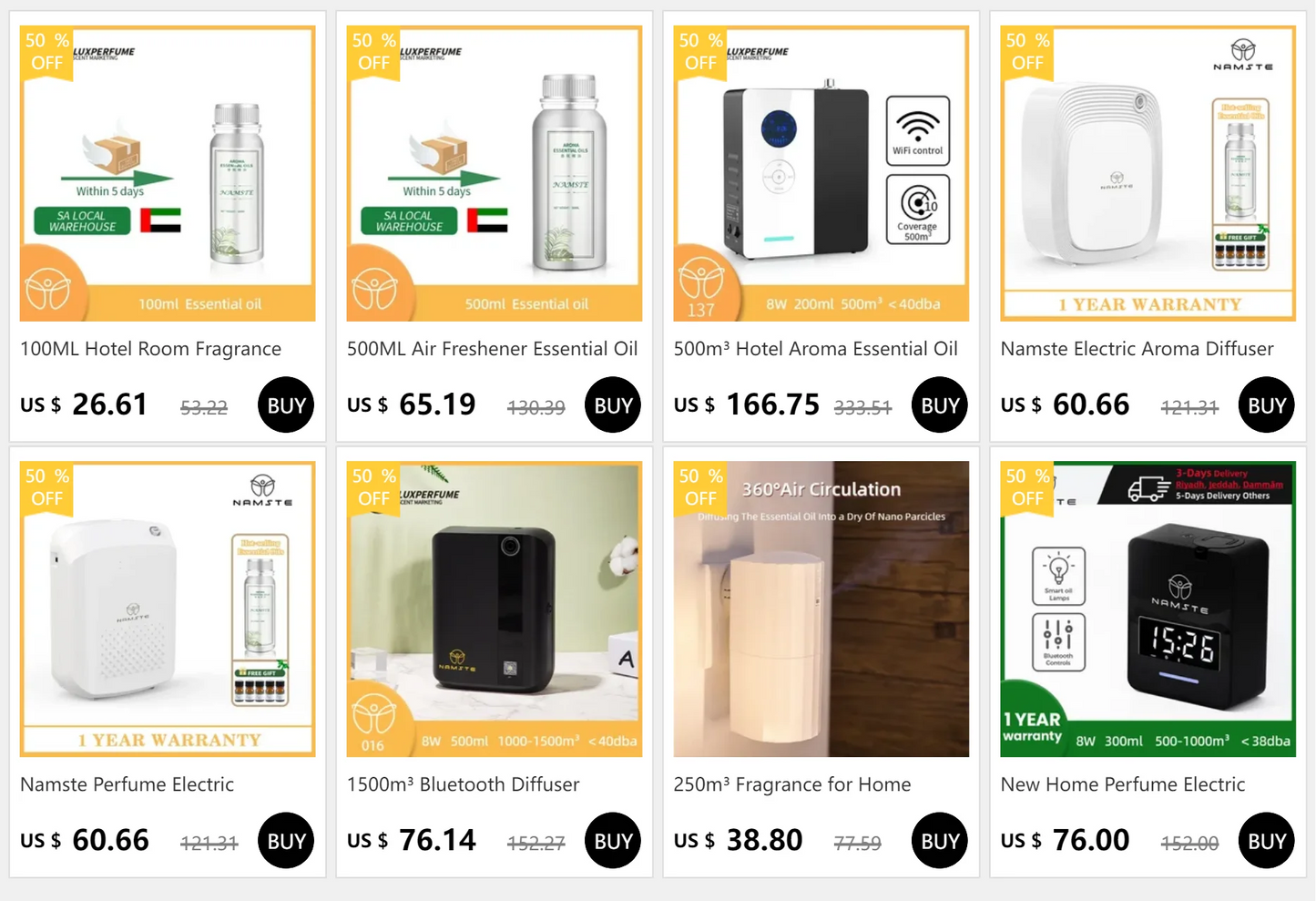 10000m³ Metal Aroma Diffuser 2000ML Perfume Flavoring Essential Oils Capacity Commercial Fragrance Electric Smell for Home WIFI Viralgem Store