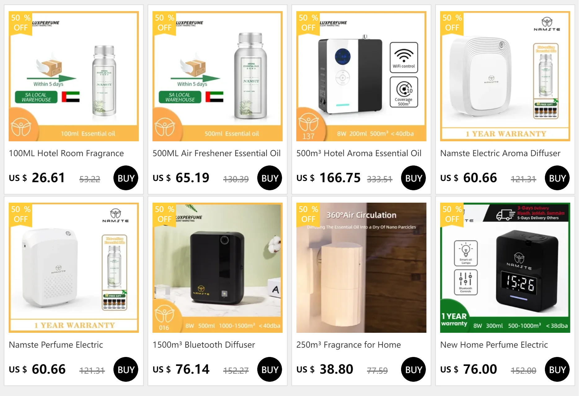 10000m³ Metal Aroma Diffuser 2000ML Perfume Flavoring Essential Oils Capacity Commercial Fragrance Electric Smell for Home WIFI Viralgem Store