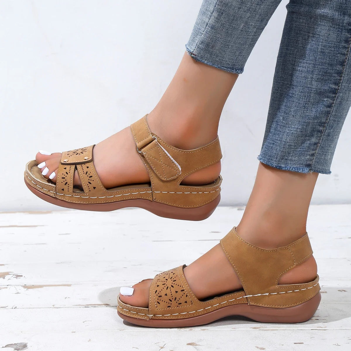 Summer Women's Sandals New Fashion Open Toe Casual Elegant Women's Sandals Wedge Heel Women's Slippers Shoes for Women