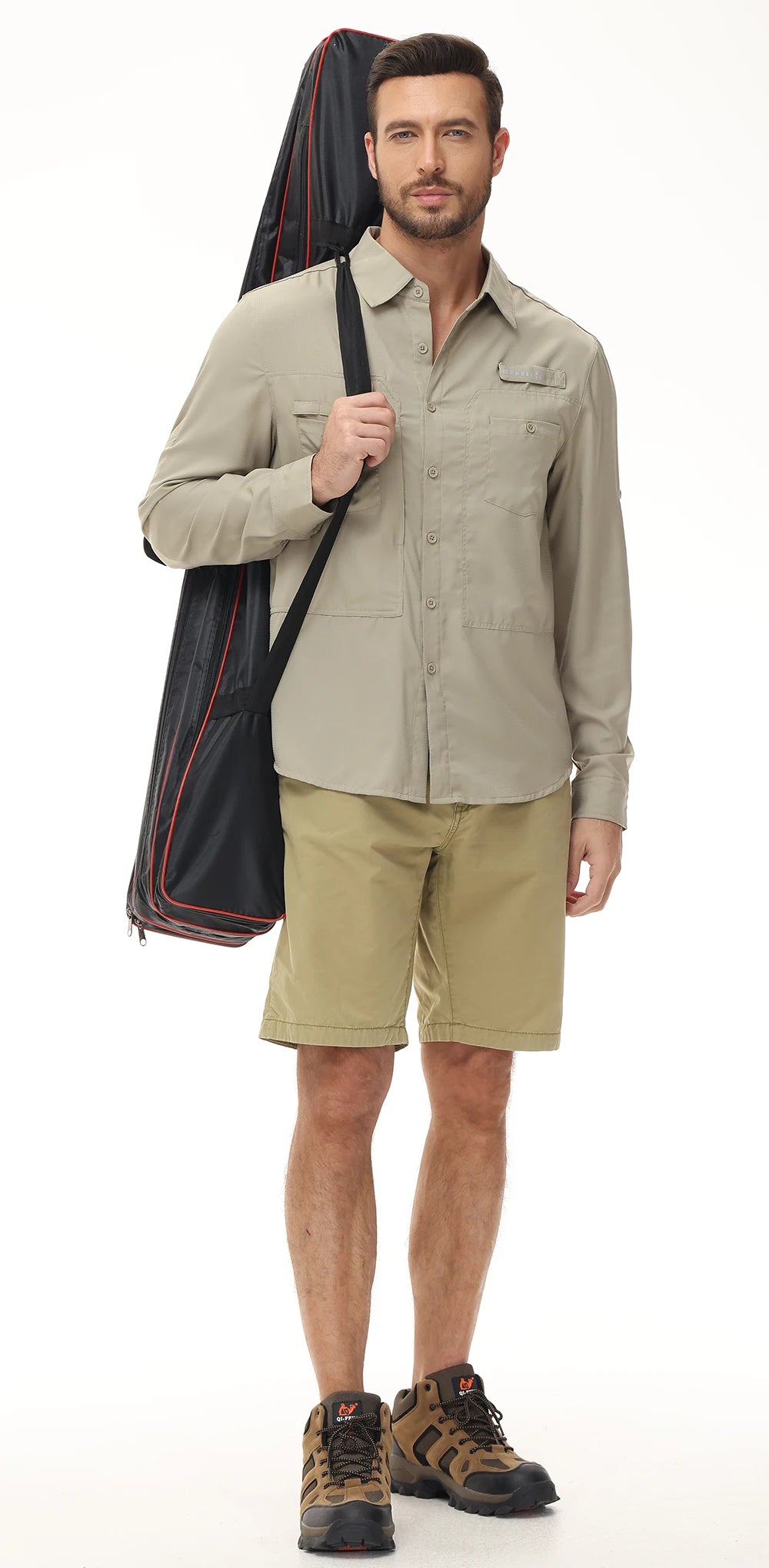 Summer Men's UPF 50+ Casual Long Sleeve Fishing Shirts, Lightweight Tactical Button Down Shirt with Breathable Back Mesh Viralgem Store