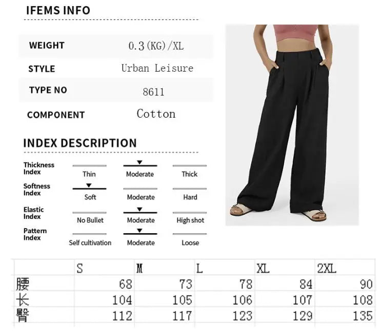 Women's Pants Women's High Waist Wide Leg Pants Casual Loose Pants Straight Office Ladies Korean Fashion Elegant Pants Viralgem Store