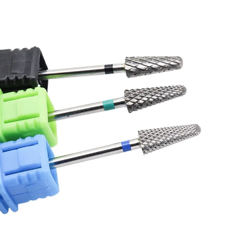 5mm Cone Carbide Nail Drill Bit 3/32" Milling Cutter For Manicure Rotary Burr Nail Bits Electric Drill Accessories Tool