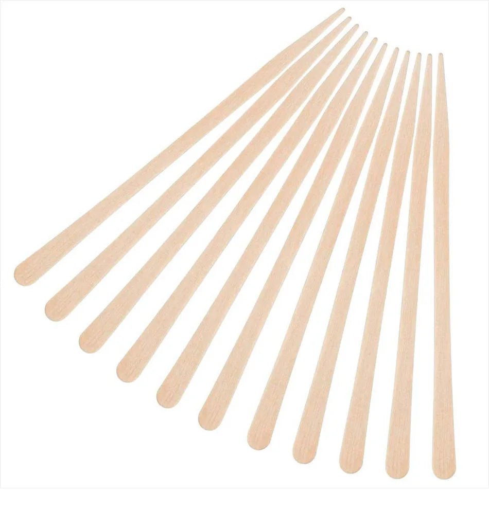 100Pcs Wooden Hair Removal Stick Face Wax Sticks Depilation Spatula Body Eyebrow Applicator Smooth Tongue Depressor Beauty Tools