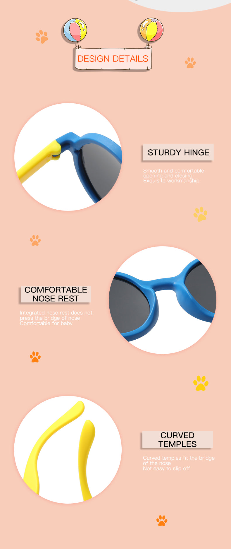 2023 New Cute Round Frame Children's Sunglasses Baby Safe Soft UV Resistant Sunglasses Trend Eyewear for Boys and Girls