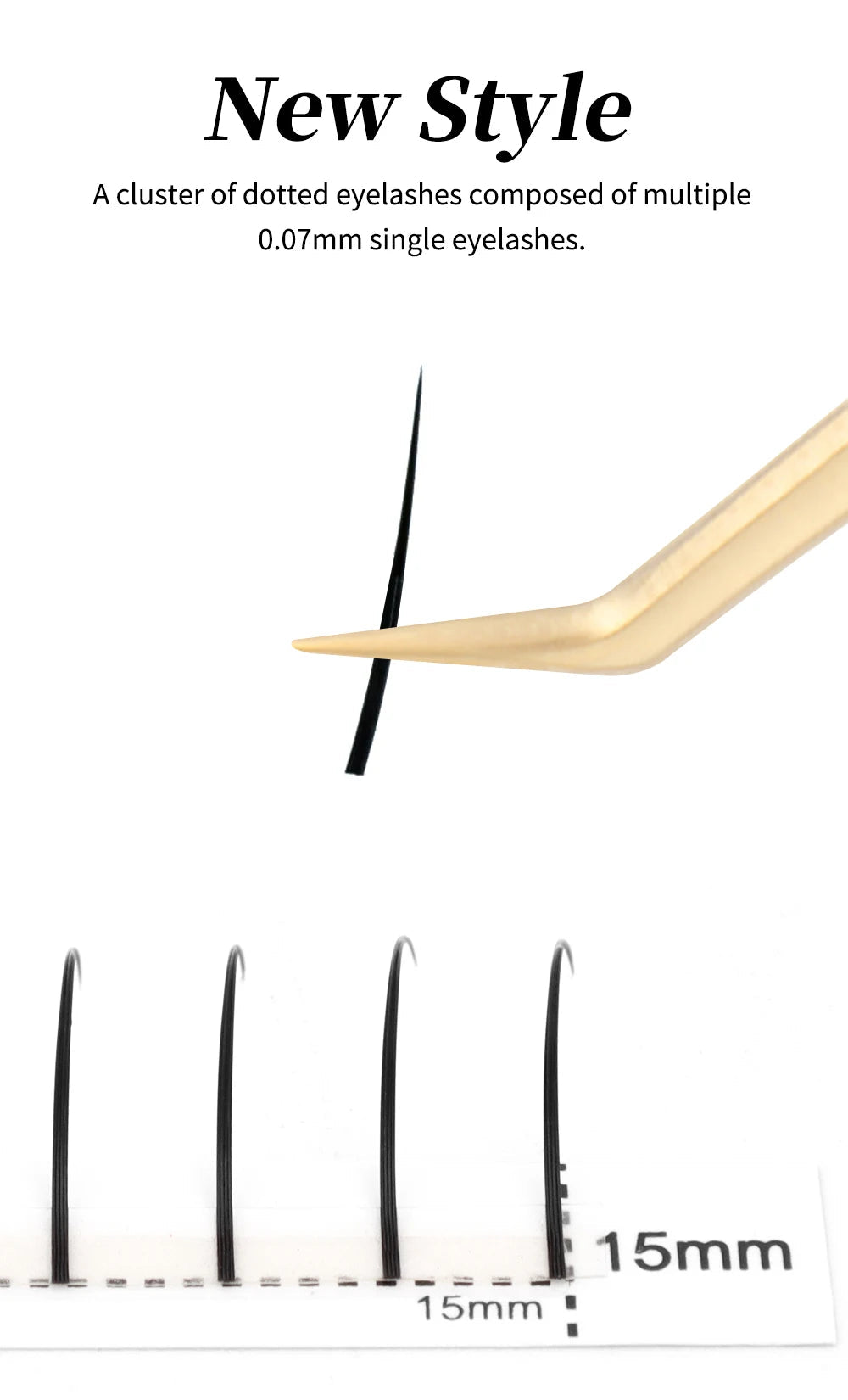 winky beauty 12Rows A/M Shape Spikes Lashes Individual Wispy Premade Fans Eyelash Extension Self-Grafting Makeup False Eyelashes Viralgem Store