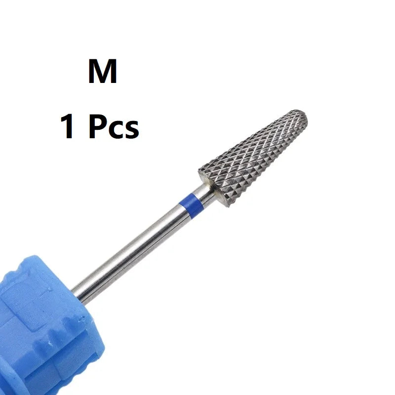 5mm Cone Carbide Nail Drill Bit 3/32" Milling Cutter For Manicure Rotary Burr Nail Bits Electric Drill Accessories Tool