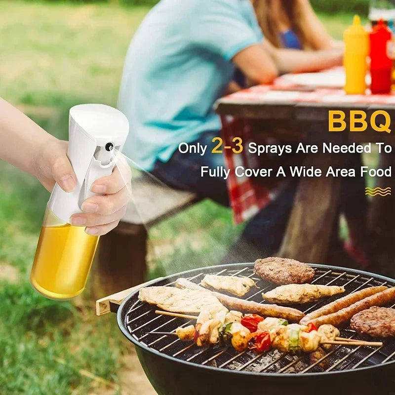 300ML Olive Oil Spray Bottle Kitchen Soy Sauce Vinegar Seasoning Container Dispenser for Camping BBQ Roasting Cooking Salad