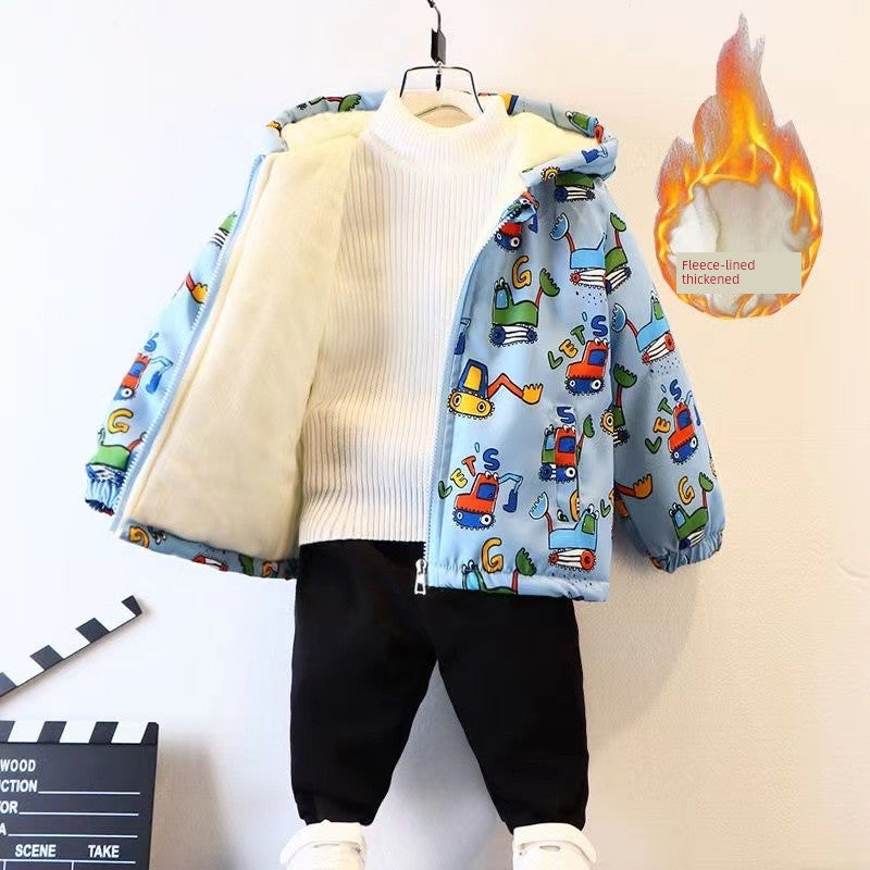 Spring and Autumn Children's K-style Zipper Hoodie Baby Outwear