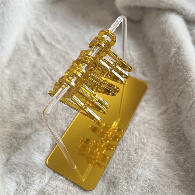 8pcs Hangers Earring Jewelry Hanger Display Stand Acrylic Organizer Creative Coat Hanger Shape Tabletop Ear Stud Jewelry Storage Viralgem Store