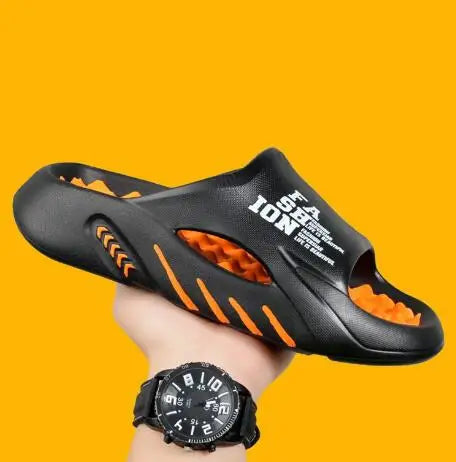 2023 NEW Men's Slippers Massage Slip-on Platform Slippers for Men Fashion Outdoor Beach Anti-slip Flip-Flops Man's Sandals 38-45