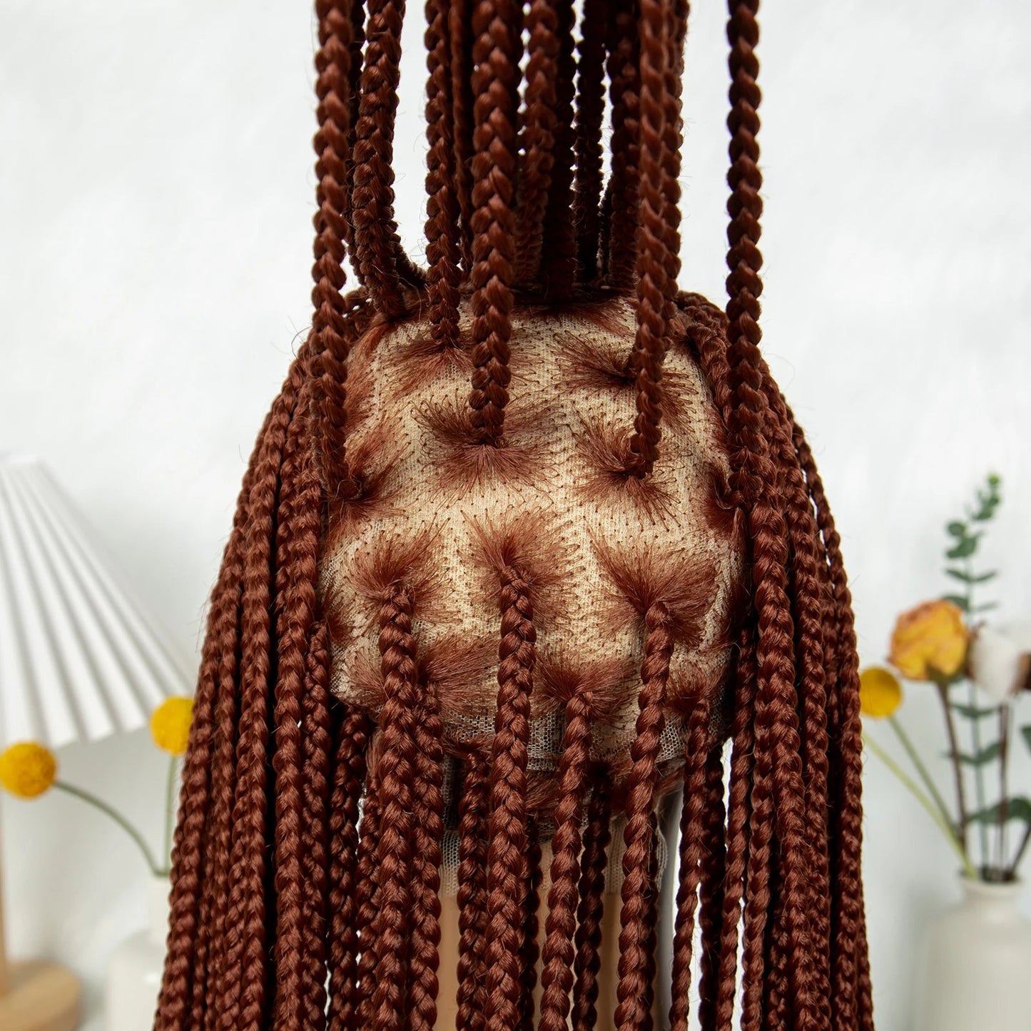 Synthetic Transparent HD Knotless Full Lace Braided Wigs For Black Women Crochet Braid Braiding Hair Viralgem Store