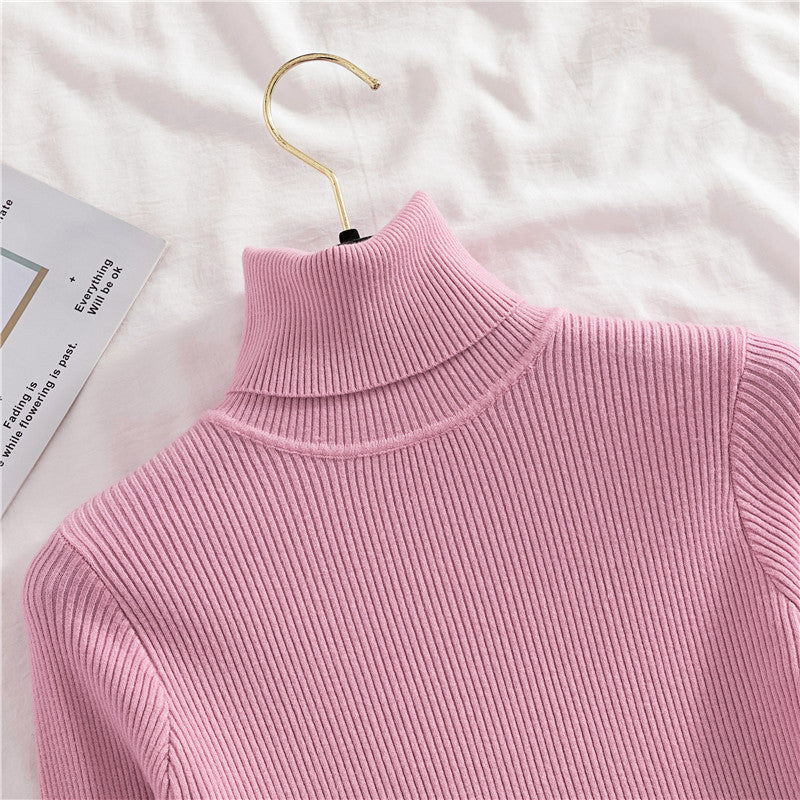Women Turtleneck Sweater Knitted Soft Pullovers Cashmere Jumpers Basic Soft Sweaters For Women 2024 Autumn Winter
