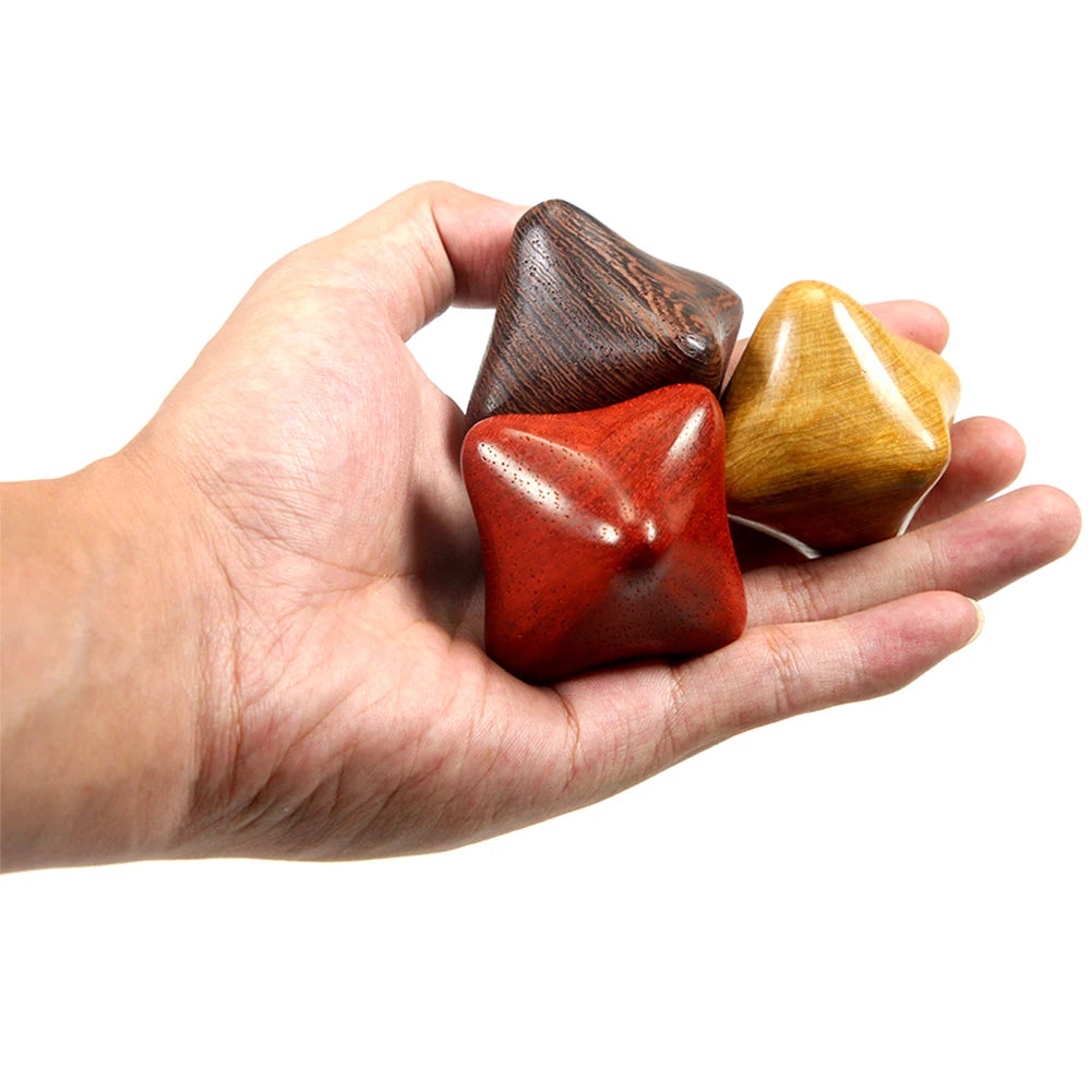 Wooden Hexagonal Cube Reflexology Roller Full Body Massage Therapy Tools for Anti-Cellulite,Lymphatic Drainage,Muscle Relaxation