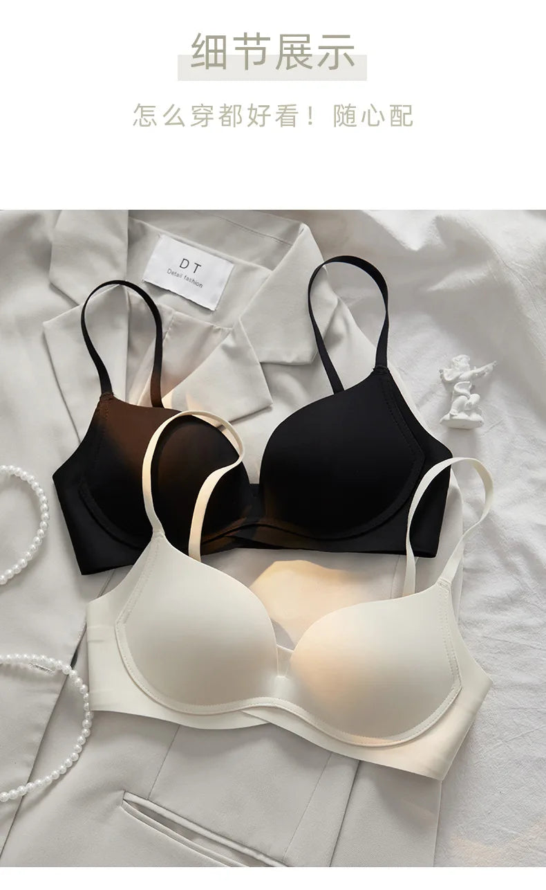 UBAU High-quality lingerie With Beautiful Back, Women's Small Breasts, Sagging-proof, Seamless And Rims-Free Bra