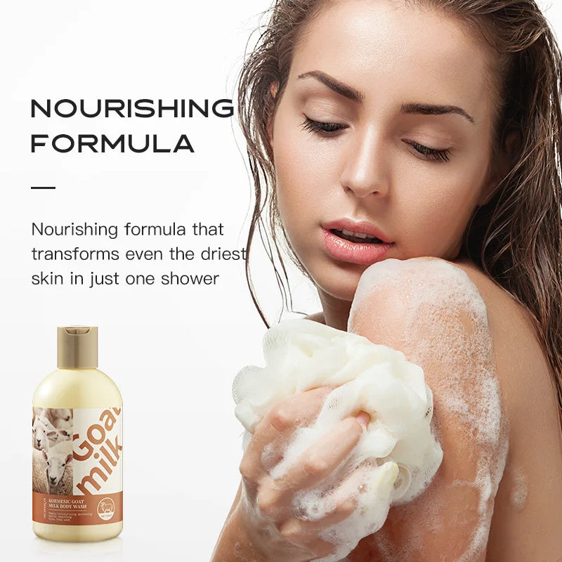 250ml Goat Milk Shower Gel Body Cleanser Remove Body Date Skin Nourishes and Balance The Skin Moisturizes and Lighting