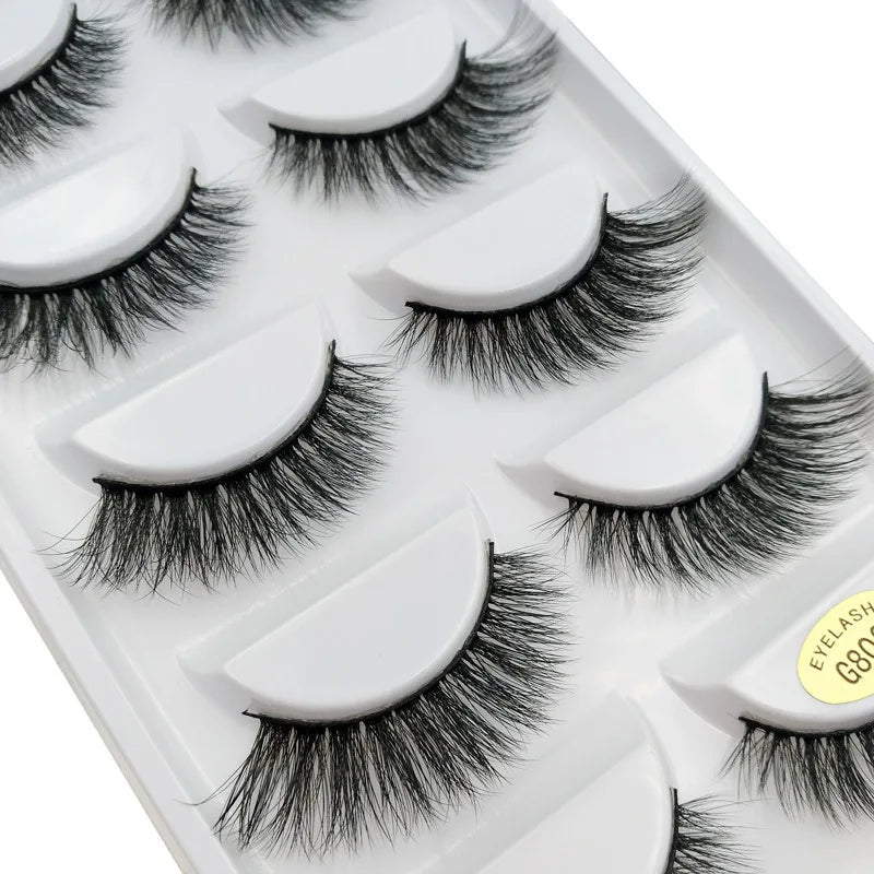 5 Pairs 3D Mink False Eyelashes h13, Soft Eyelash Extension Natural Eyelashes makeup Lashes Wholesale G800, G806 Viralgem Store
