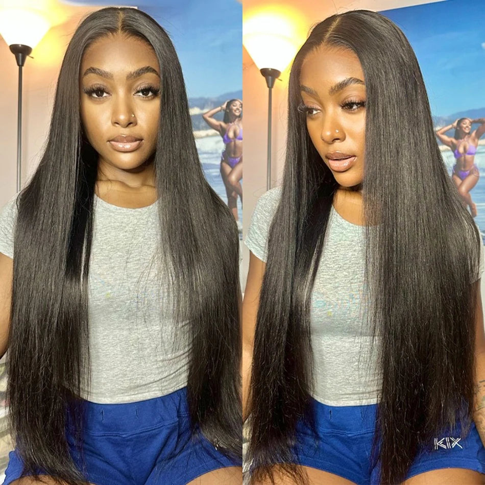 Tuneful 13x6 Lace Frontal Human Hair Wigs Straight 30 Inch Pre Plucked HD Lace Front Human Hair Wigs Glueless Wigs Ready To Wear Viralgem Store