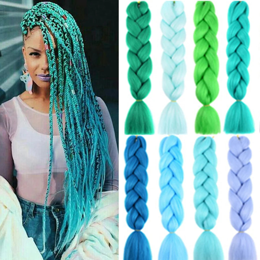 Super Long 165G 200cm Hair Synthetic Jumbo Braiding Hair Extension Heat Resistant Fiber African Ombre Jumbo Braid Hair Women Viralgem Store