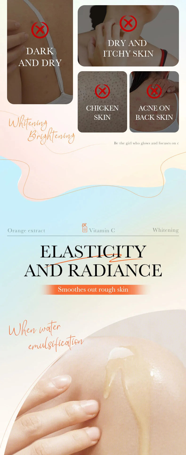 250Ml Vitamin C Whitening Cleansing Body Wash Whitening Shower Oils Beauty Health Body Cleansers Viralgem Store