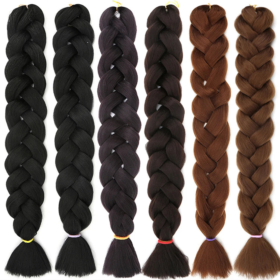 82 Inch Jumbo Braiding Hair Synthetic Xpression Braids Crochet Hair Extensions 165g  Pre Stretched Braid Wholesale For Women