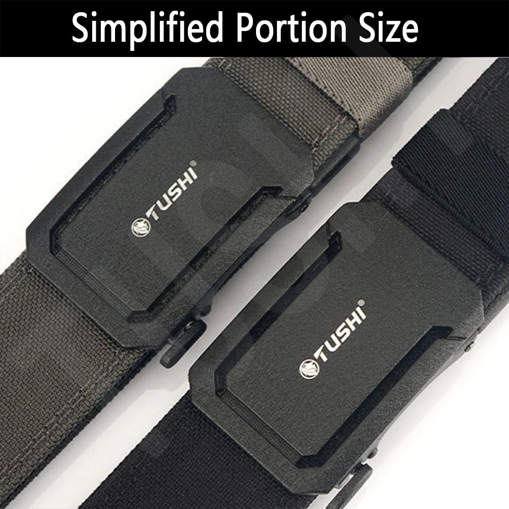 TUSHI Army Tactical Belt Quick Release Military Airsoft Training Molle Belt Outdoor Shooting Hiking Hunting Sports Belt