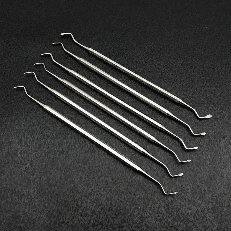 6pcs/set Dental Excavator Set of 6 Restorative Spoon Dental Instrument Tooth Whitening Pick Whientener Bleah Remove Stain