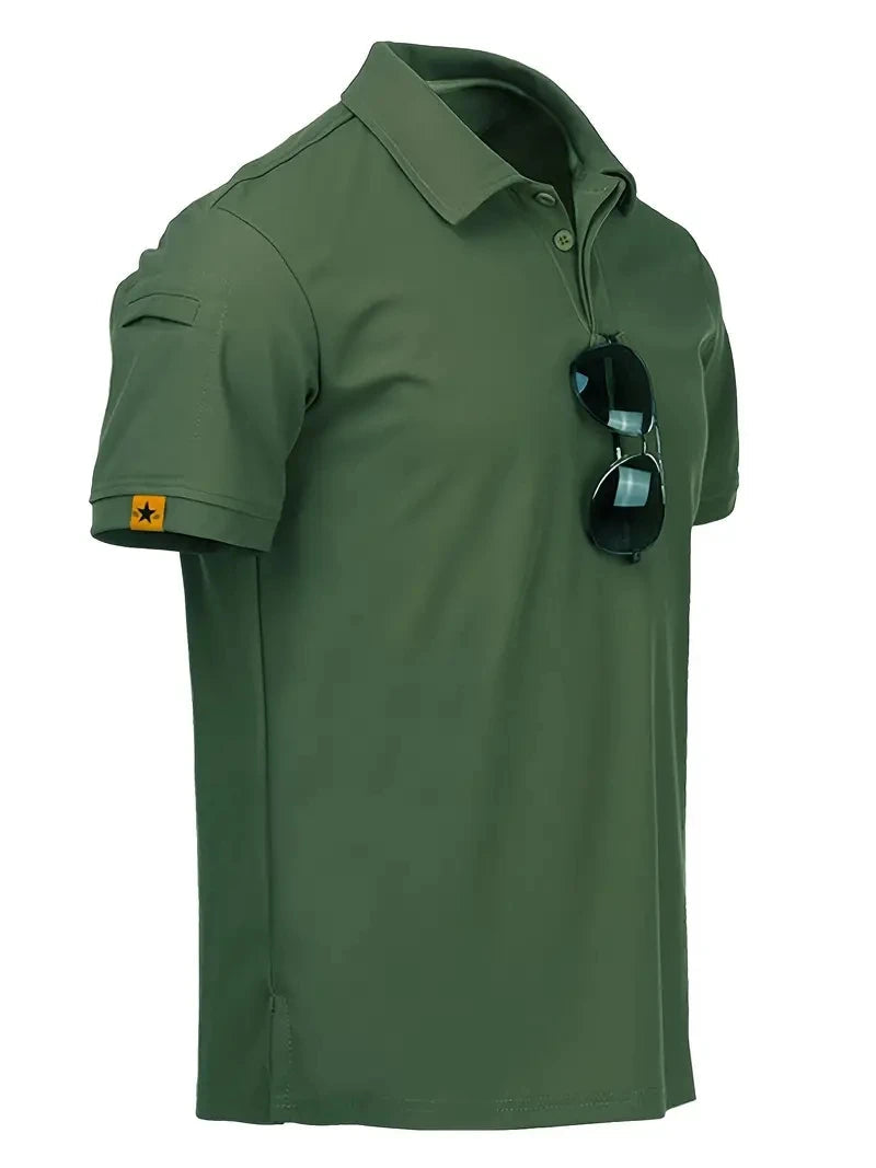 Tactical Military T-shirt Outdoor Breathable Army Combat T Shirt Quick Dry Hunting Camping Hiking Fishing Lapel Polos Tee Tops Viralgem Store