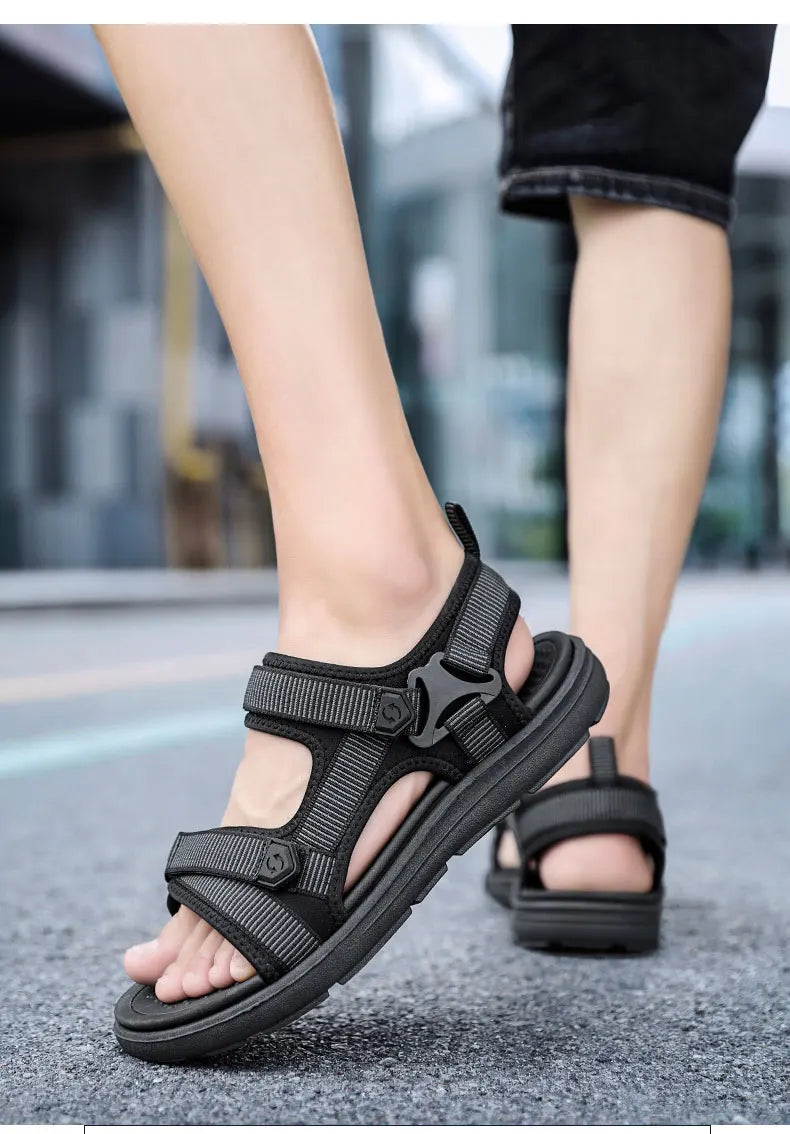 Vanmie Sandal Men 2023 Summer Sandals for Men Leisure Beach Sandals Male Summer Shoes Lightweight Outdoor Casual Shoes