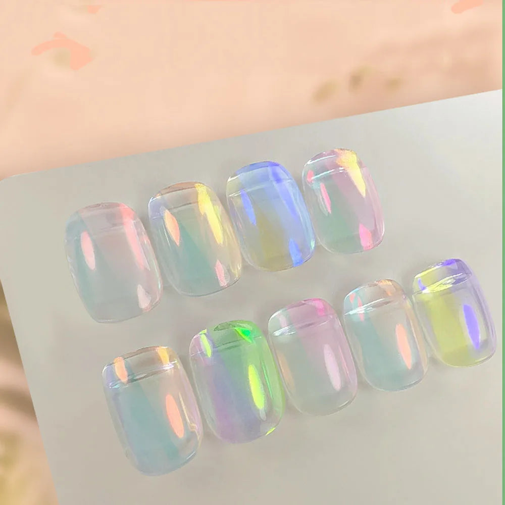 1jar Chrome Chameleon Aurora Nail Powder Metallic Effect Nail Glitter Pigment Mirror Nail Rubbing Dust Gel Nail Polish Supplies