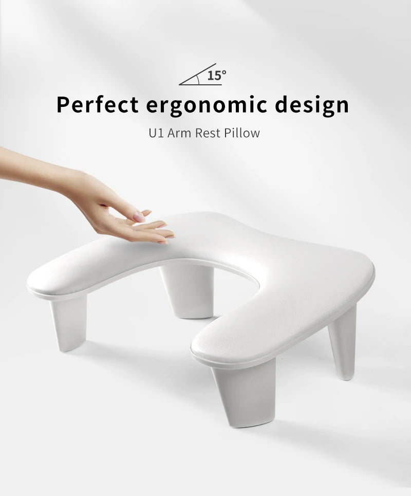 Two Hands Nail Art Hand Pillow Portable Removable Stand Tilt Design Manicure Stand Hand Pillow PU Material Hand Pillow Cushion