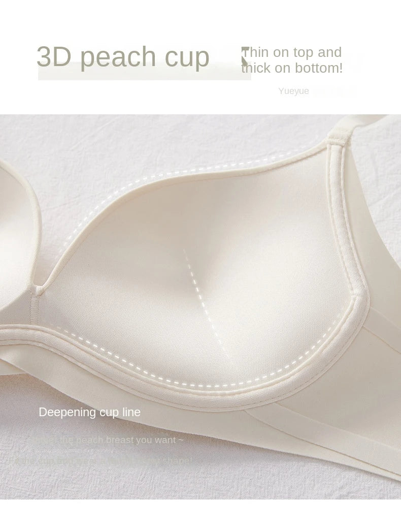 UBAU High-quality lingerie With Beautiful Back, Women's Small Breasts, Sagging-proof, Seamless And Rims-Free Bra