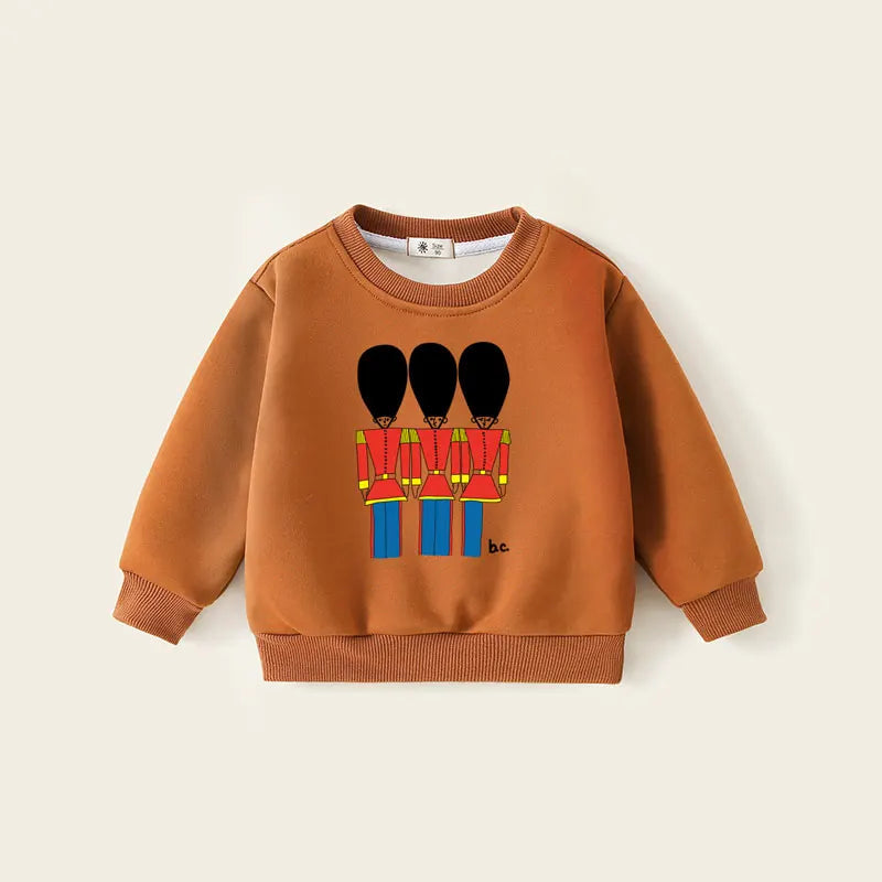 Winter Kids Sweatshirts Plus Velvet Children Pullover 2024 Warm Boy T-shirts Cartoon Girls Fleece Hoodies Baby Outerwear Clothes Viralgem Store