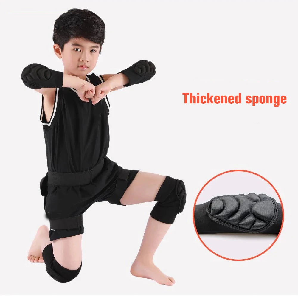 1Pair Thick Sponge Knee Pads Elbow Compression Sleeves Guard Collision Avoidance Sport Protective Kneepad for Kids Child Youth