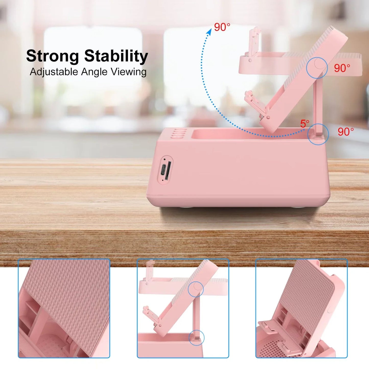 WISETIGER S207 BT5.3 Speaker Music Speaker Wireless with Loud Alarm Clock Gift Speaker with 12H Display Viralgem Store