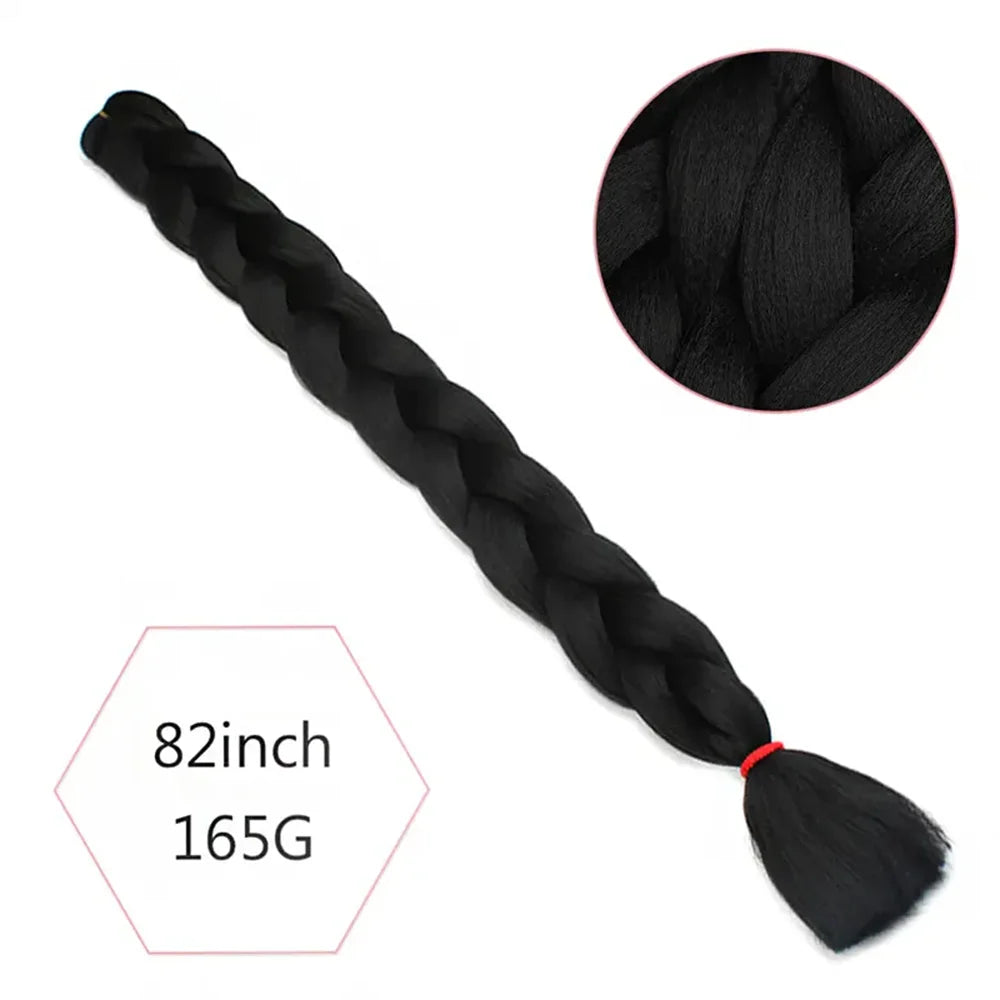 Xpression 82 Inch Jumbo Braiding Hair Synthetic Braid Crochet Hair Extensions 165g Pre Stretched Braid Wholesale For Black Women Viralgem Store