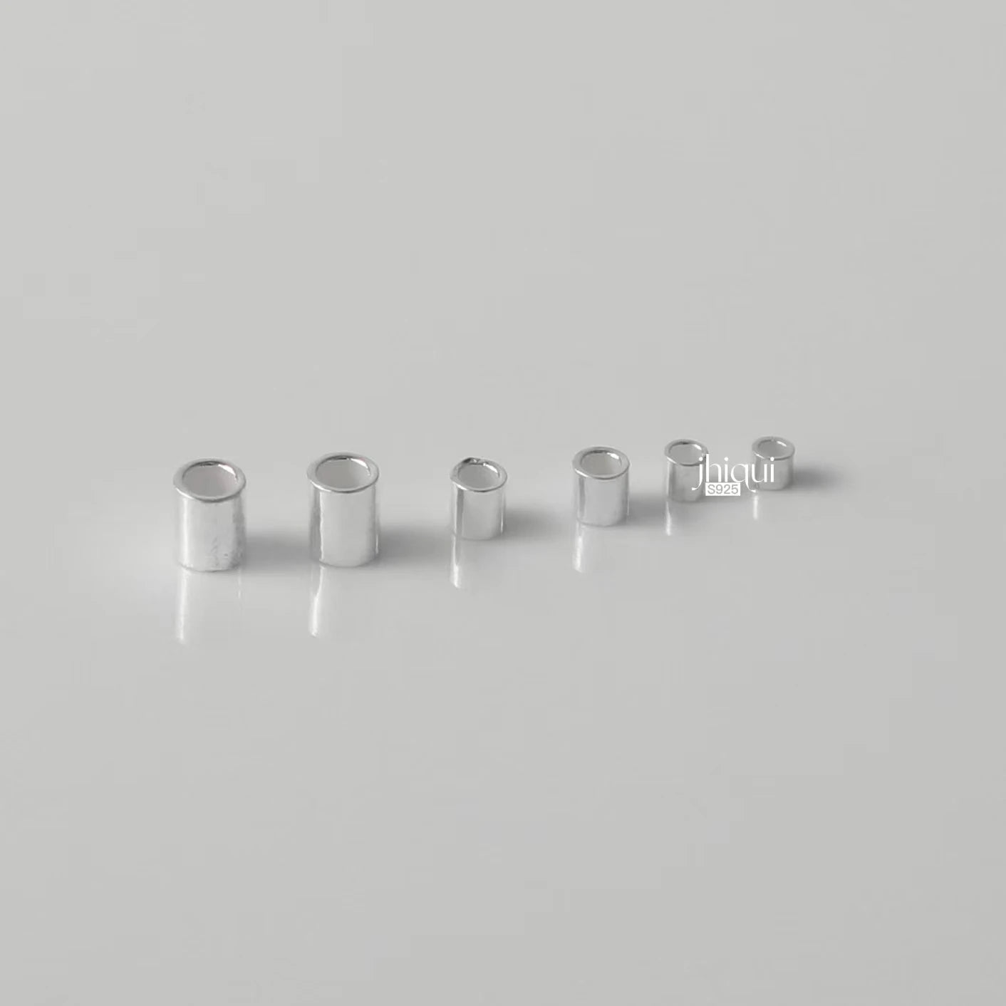 20PCS 925 Sterling Silver Crimp & End Beads 1.5/2/2.5mm Spacer Tube Beads for Jewelry Making Jewelry Findings