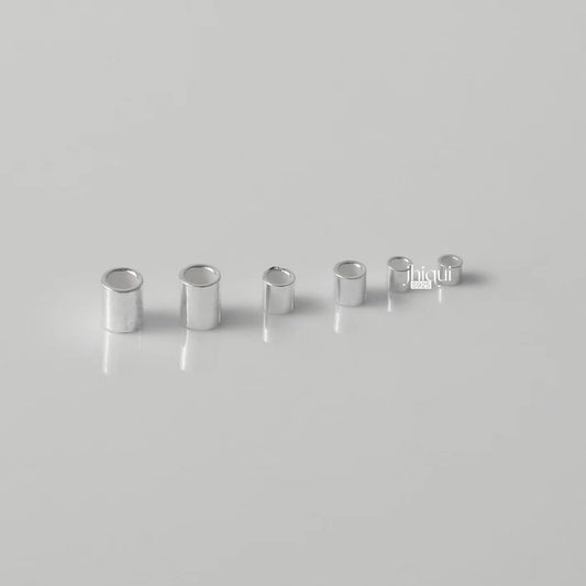 20PCS 925 Sterling Silver Crimp & End Beads 1.5/2/2.5mm Spacer Tube Beads for Jewelry Making Jewelry Findings