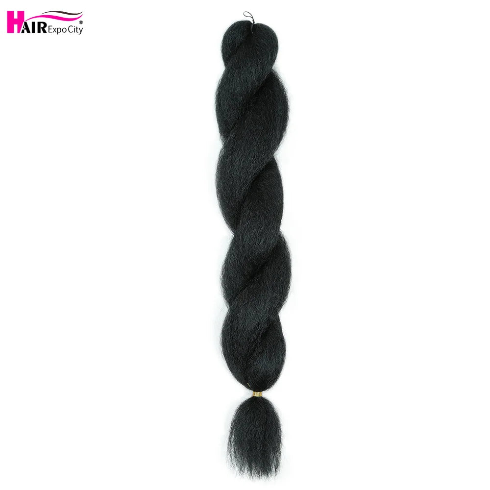 Vixen Crochet Bulk Hair 26 inch Jumbo Synthetic Braiding Hair Fluffy Kinky Straight Crochet Braids Extension Hair Expo City Viralgem Store