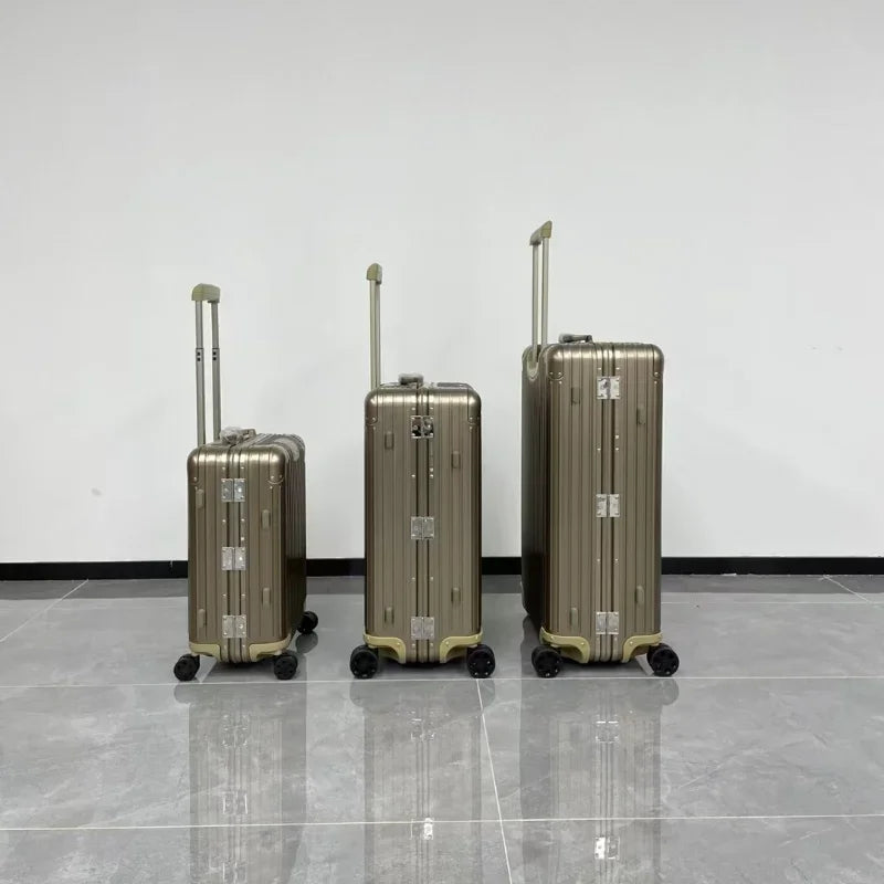 2025 New Overseas German Craft Suitcase/business Travel Case 21/26/30 Inches Aluminum-magnesium Alloy Handle with Carved Details Viralgem Store