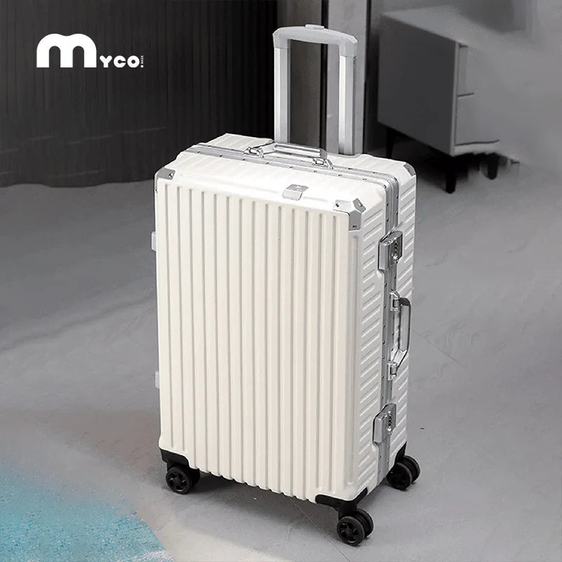 Trolley Luggage 20 24 26 28 Inch Aluminum Frame Rolling Luggage Case USB Travel Suitcase on Wheels Combination Lock Carry-On Luggage Viralgem Store