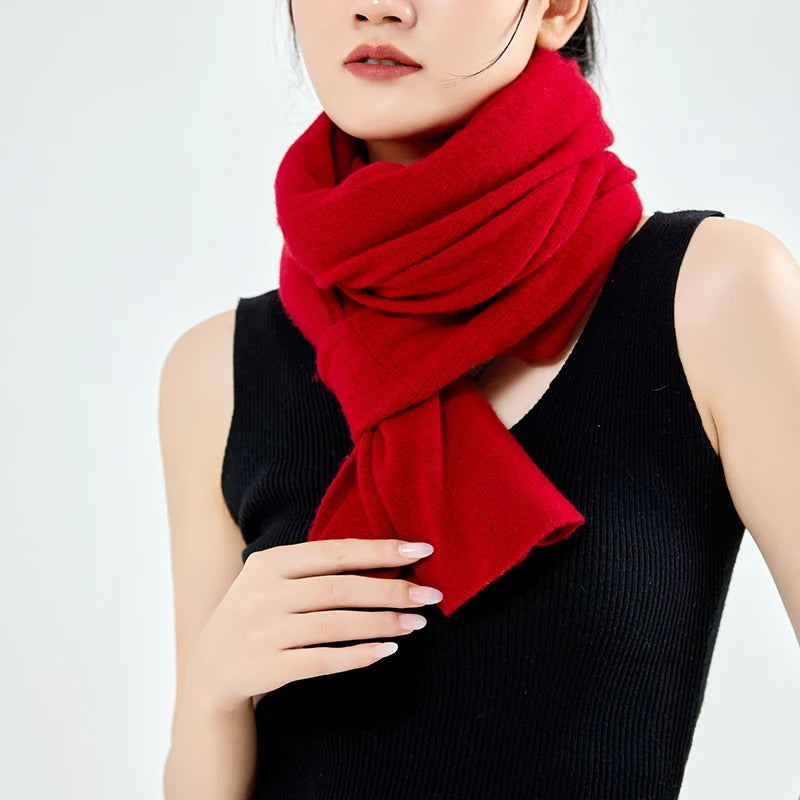 100%Pure Wool Women's Knitted Shawl Soft Warm Wollen Cardigan Cloak Wraps Shoulder Neck Protect Multifunctional Pashmina Scarves