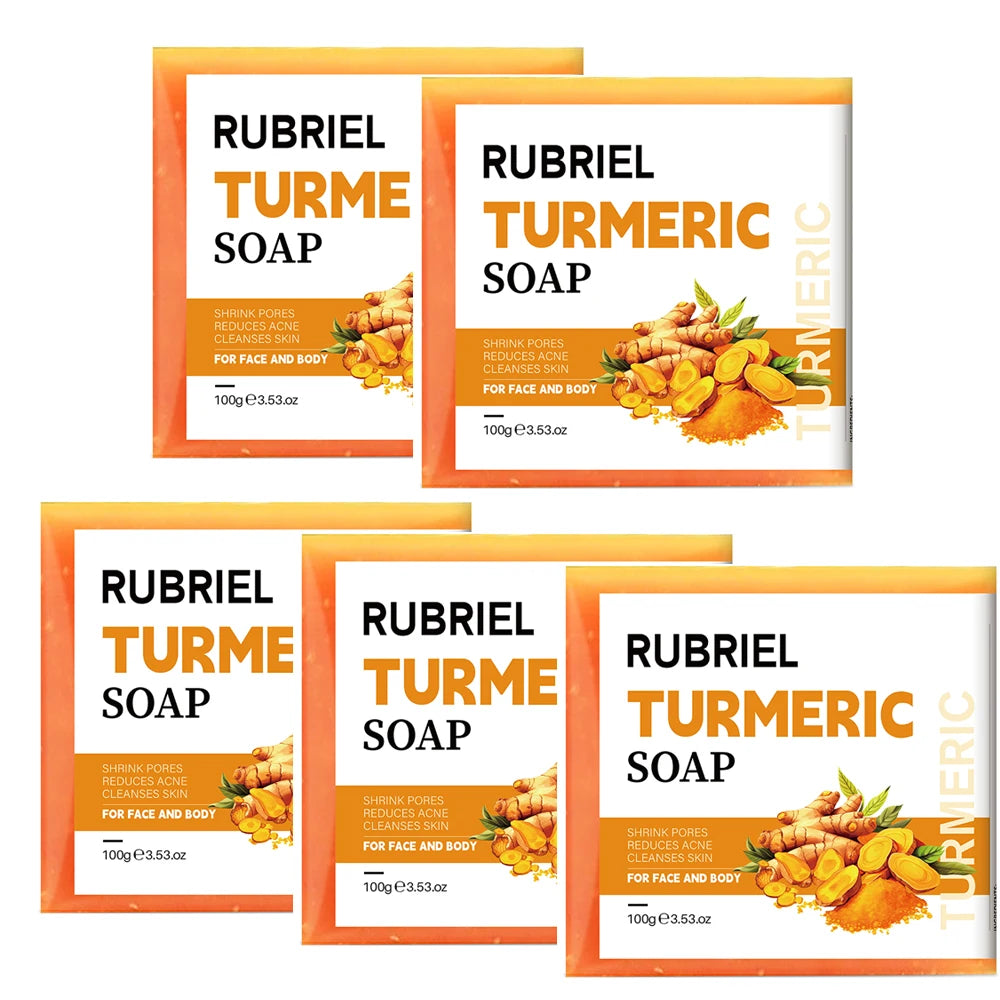 100g  Original Turmeric Soap For Dark Spot Skin Whitening Facial Body Hand Make Soap Bar Deep Cleaning Ginger Moisturizing Viralgem Store