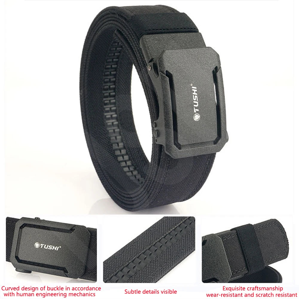 TUSHI Army Tactical Belt Quick Release Military Airsoft Training Molle Belt Outdoor Shooting Hiking Hunting Sports Belt