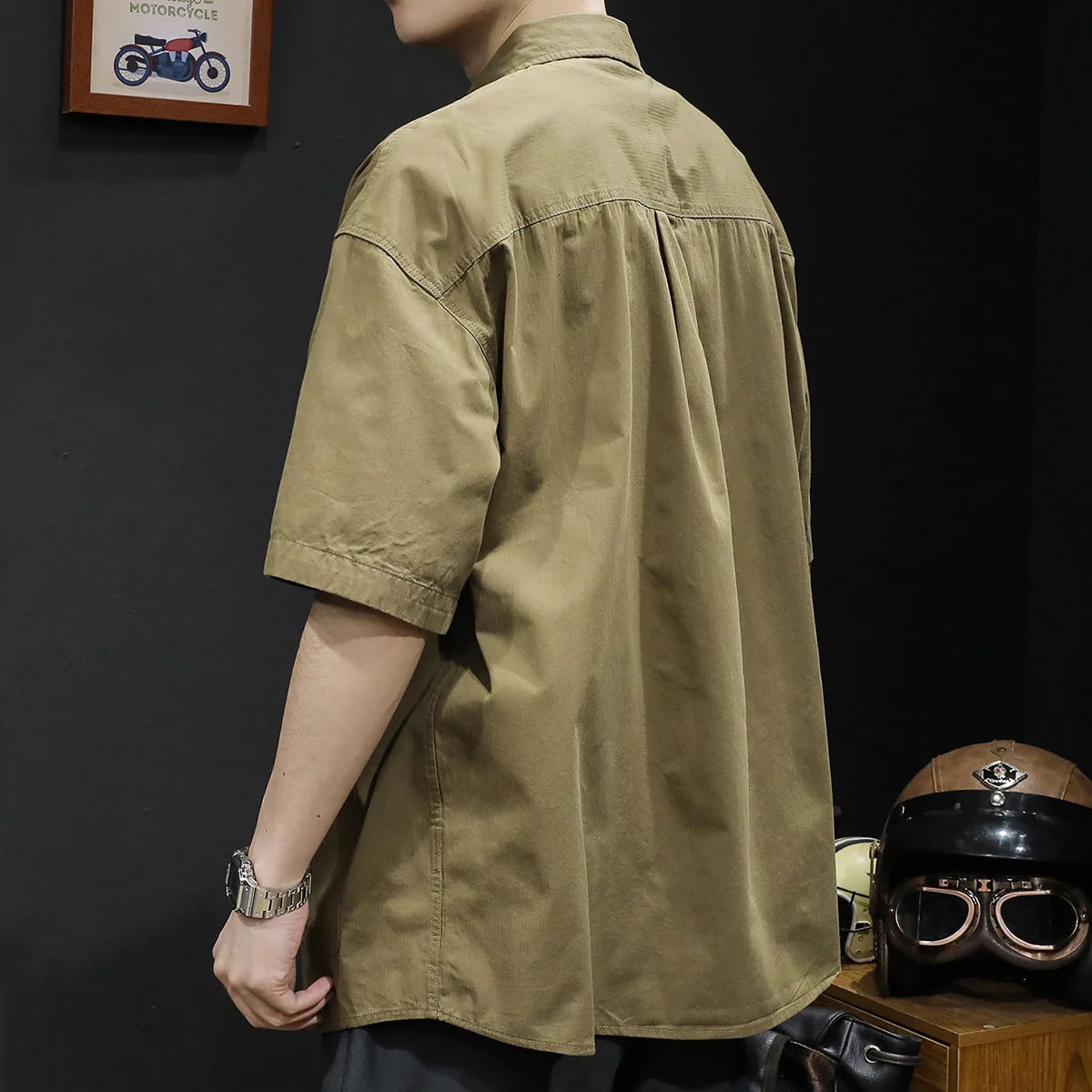 T-shirt Short-sleeved Shirt Men's Trendy Brand Trendy Shirt Summer Casual Work Clothes Loose Summer Trendy Freshlook Styles