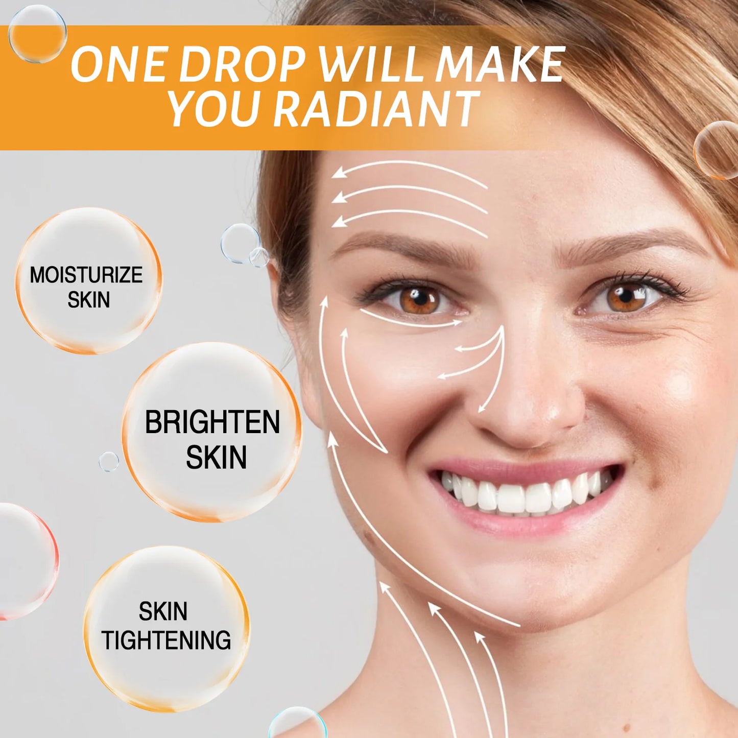 VC Whiten Glowing Skin Serums Moisturizing Repair Facial Roughness Enlarged Pores Antioxidant Cosmetics 1/3/5 pcs