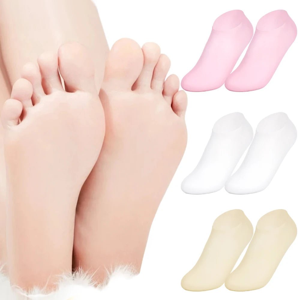 1Pairs Silicone Moisturizing Foot Socks for Dry Cracked Feet Foot Care Socks Spa Pedicure Socks Massage Moisturizing Gel Sock Viralgem Store