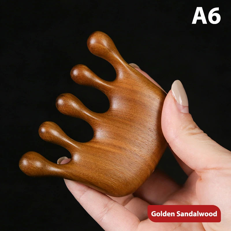 Wooden Massager Comb Portable Hand-Held Cellulite Reduction Relieve Tense Muscles Head Scalp Massage Tool 1pc Wood Massage Brush