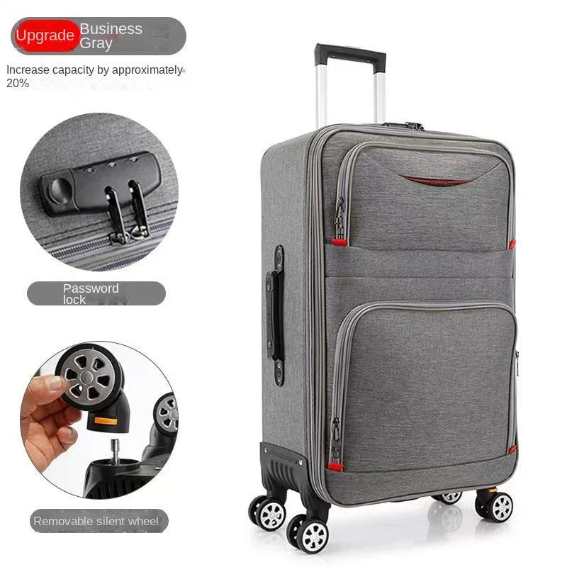20-28 inch Large Capacity Suitcase Waterproof Oxford Cloth Password Box Removable Universal Wheel Expansion Travel Suitcaes Viralgem Store